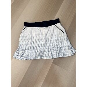 COURT HALEY White Blue Pull On Tennis Athletic Skort Skirt